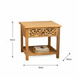 Pair of Natural Mango Wood Bohemian Bedside Tables - Freya Wood Range
