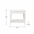 Distressed White Mango Wood Bohemian Side Table - Freya White Range