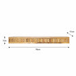 Mango Wood Fluted Wooden Wall Shelf - 70cm