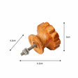 Set of 4 Wooden Flower Drawer Knobs
