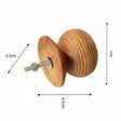 Set of 4 Large Wooden Swirl Drawer Knobs