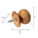 Set of 4 Large Wooden Swirl Drawer Knobs