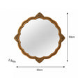 Ornate Antique Gold Round Wall Mirror - 50cm x 50cm