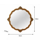 Ornate Antique Gold Round Wall Mirror - 50cm x 50cm