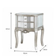 Mirrored 2 Drawer Bedside Lamp Table - Tiffany Range