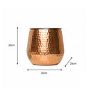 Copper Hammered Metal Planter