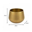 Medium Round Gold Patterned Planter