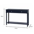 Navy Blue Bobble 2 Drawer Console Table 110cm x 78cm