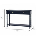 Navy Blue Bobble 2 Drawer Console Table 110cm x 78cm