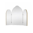 Antique Gold Arched Triple Vanity Mirror 60cm x 72cm