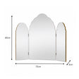 Antique Gold Arched Triple Vanity Mirror 60cm x 72cm