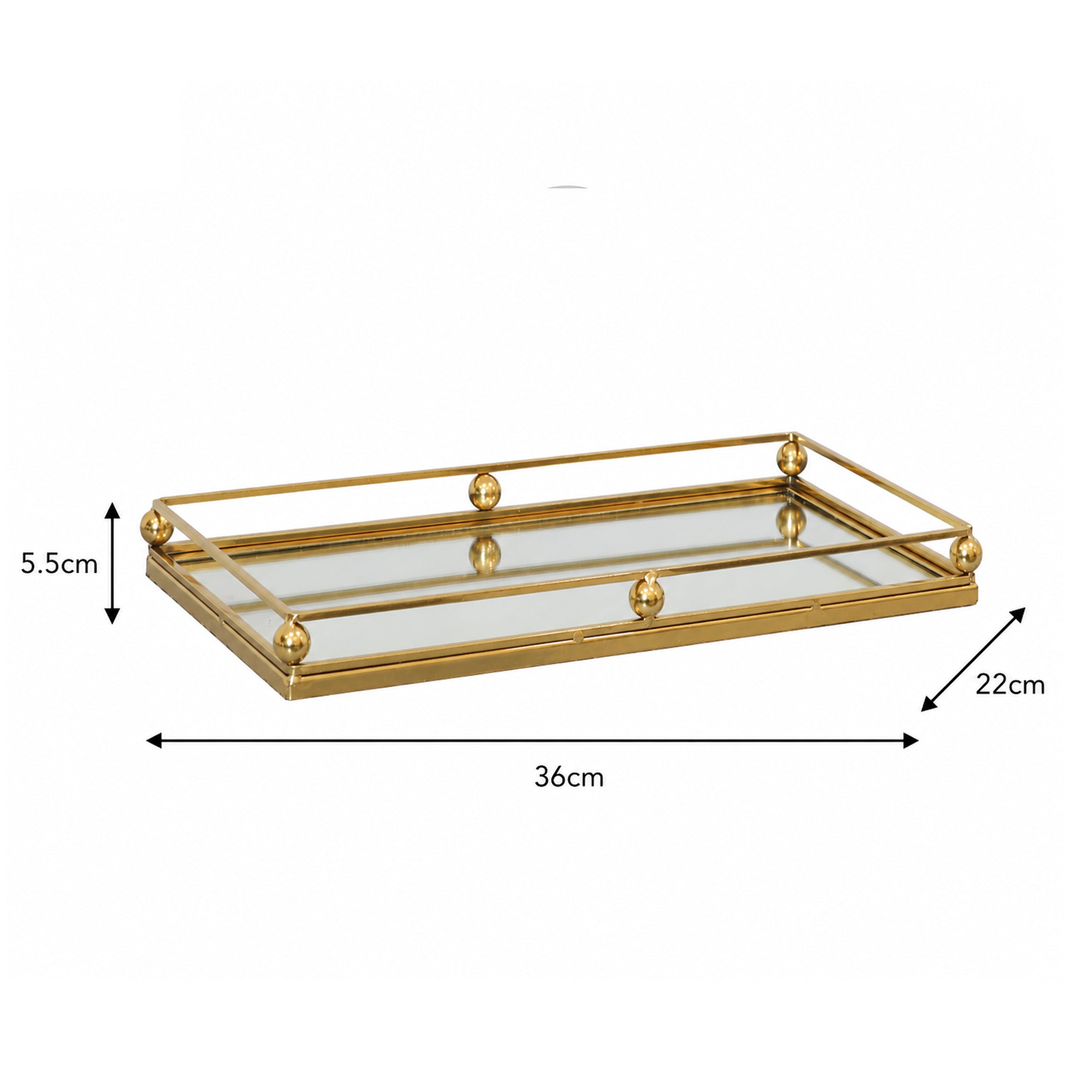 Gold Rectangle Mirrored Tray – Melody Maison