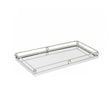 Silver Rectangle Mirrored Display Tray