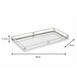 Silver Rectangle Mirrored Display Tray