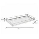 Silver Rectangle Mirrored Display Tray