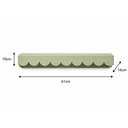 Large Green Scalloped Wall Storage Shelf - 61cm