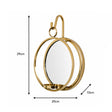 Round Gold Mirrored Wall Candle Sconce