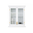 White Reeded Glass Wall Cabinet