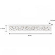 Large White Wooden Carved Boho Wall Shelf - 81cm