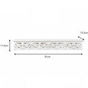 Large White Wooden Carved Boho Wall Shelf - 81cm