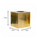 Hammered Gold Metal Tissue Box