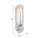 Ornate White Wall Mirror Candle Holder Sconce