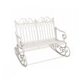 Antique White Garden Rocking Bench