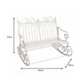 Antique White Garden Rocking Bench