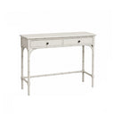 Nordic Light Grey Faux Bamboo 2 Drawer Console Table