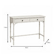 Nordic Light Grey Faux Bamboo 2 Drawer Console Table