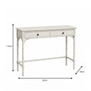 Nordic Light Grey Faux Bamboo 2 Drawer Console Table