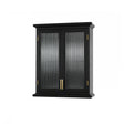 Black Reeded Glass Wall Cabinet