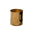 Shiny Gold Metal Bow Detailed Waste Bin
