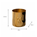 Shiny Gold Metal Bow Detailed Waste Bin
