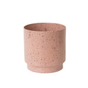 Large Pink Speckled Metal Planter Pot - 20cm x 20cm