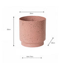 Large Pink Speckled Metal Planter Pot - 20cm x 20cm