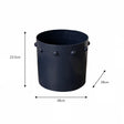 Large Navy Blue Bobbled Metal Planter Pot - 28cm x 23.5cm