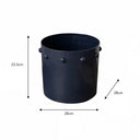 Large Navy Blue Bobbled Metal Planter Pot - 28cm x 23.5cm