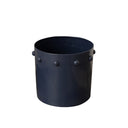Large Navy Blue Bobbled Metal Planter Pot - 28cm x 23.5cm