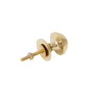 Set of 4 Shiny Gold Round Metal Stepped Drawer Knobs
