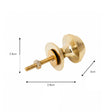 Set of 4 Shiny Gold Round Metal Stepped Drawer Knobs