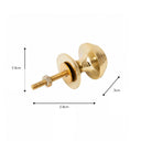 Set of 4 Shiny Gold Round Metal Stepped Drawer Knobs