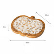 Large White Distressed Wooden Pumpkin Shaped Display Chopping Board - 30cm