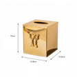 Metallic Gold Metal Bow Tissue Box