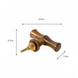 Set of 4 Antique Brass Bamboo Style T-Bar Drawer Knobs