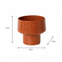 Medium Orange Rust Speckled Metal Planter Pot - 18cm x 16cm