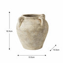 Large Cream Stone Medora Vase - 26.5cm