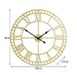 Gold Metal Skeleton Clock 60cm x 60cm