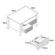 Fluted Four Drawer One Shelf Coffee Table - Hales Dark Wood Range
