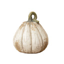 Large Cream Distressed Autumn Pumpkin Ornament - 26cm x 22cm